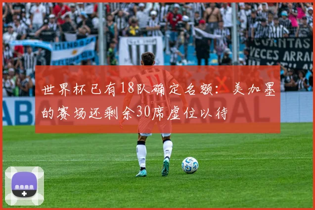 世界杯已有18队确定名额：美加墨的赛场还剩余30席虚位以待